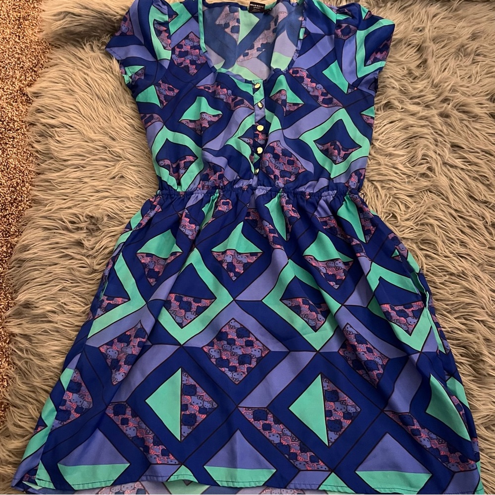 Hello Kitty Geometrical Mini Dress